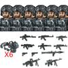 Militär Spezialkräfte Serie Bausteine Stadt Polizei Kommando SWAT Armee Soldat Figur Gasmaske Waffen Steine Spielzeug