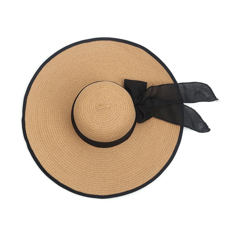 Beach straw hat children summer seaside travel big brim sun protection shade vacation versatile big edge cool hat sun hat