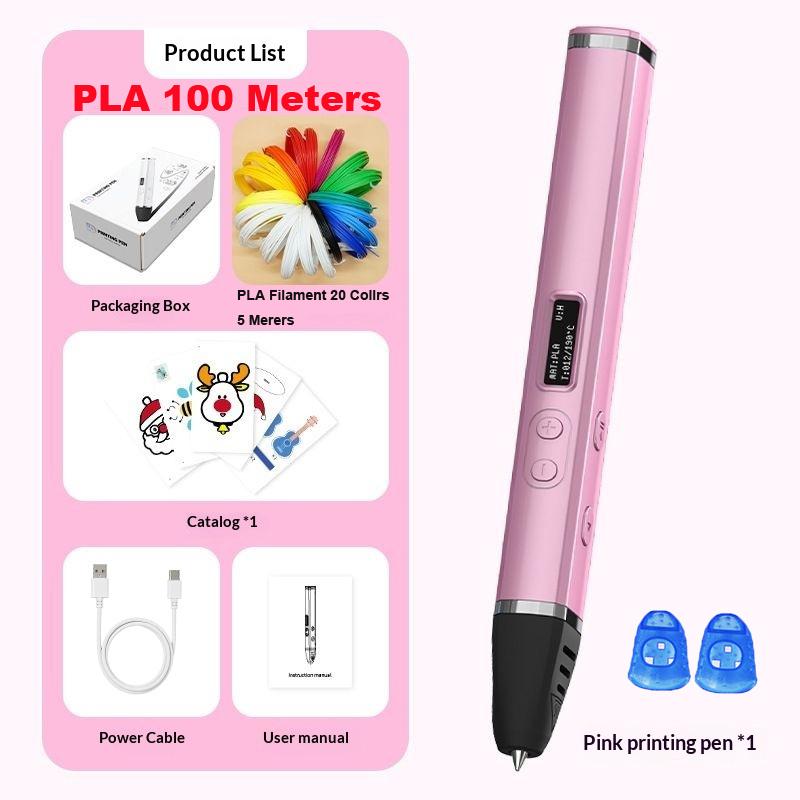 3D Printing Pen Professional 3D Print Pen Competition Level OLED Display With PLA Filament 3D Doodling Making Detachable Design