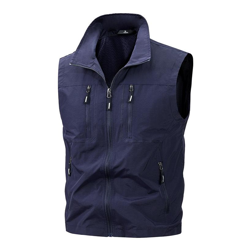 

Новый летний тонкий рабочий жилет для мужчин, свободный, для рыбалки, фотографа, куртка с зажимом для лошади 5XL