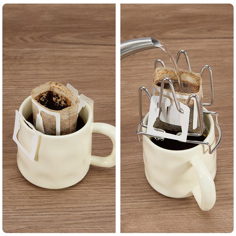 Stainless Steel Coffee Holder, Reusable Drip Coffee Tool Bag Filter Paper Holder, Coffee Cup Filter Paper Bag Holder