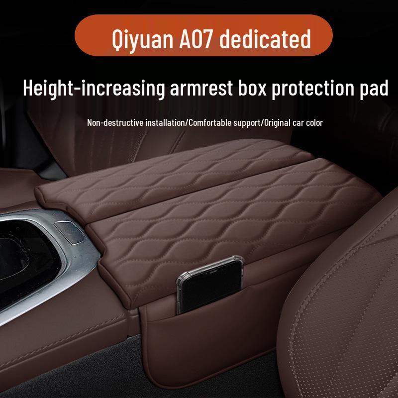 Capa do Apoio de Braço da Consola Central Origem A07: Almofada de Proteção em Couro com Sensação Natural para Modificação de Interior de Carro.
