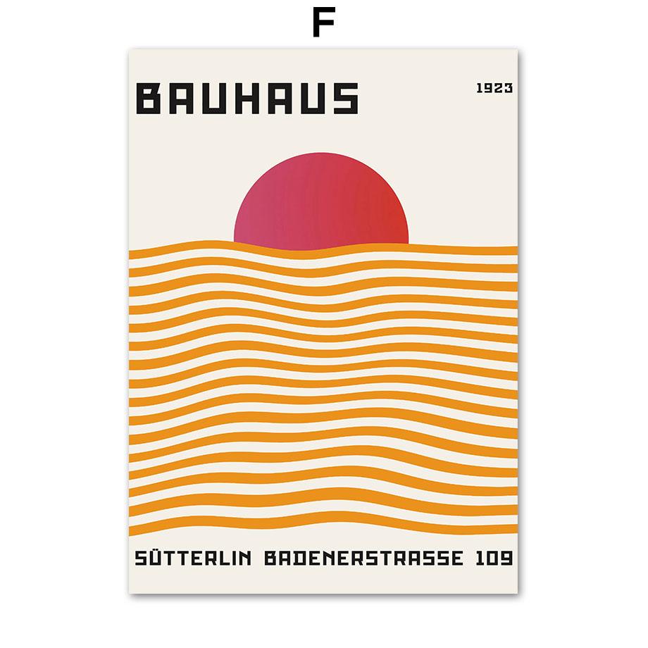 Bauhaus Geometry Color Block Line Wall Art Canva Painting Nordic Posters And Prints Wall Pictures For Living Room Interior Decor