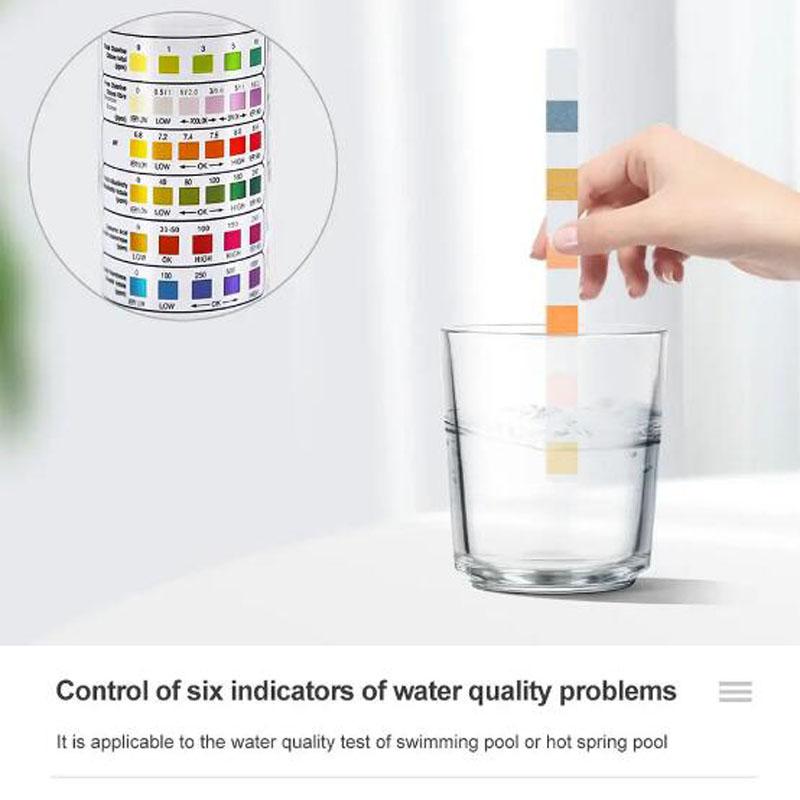 7 in 1 Swimming Pool PH Test Paper Chlorine PH Value Alkalinity Hardness Test Strip PH Tester Pool Cleaner By BeBosLook