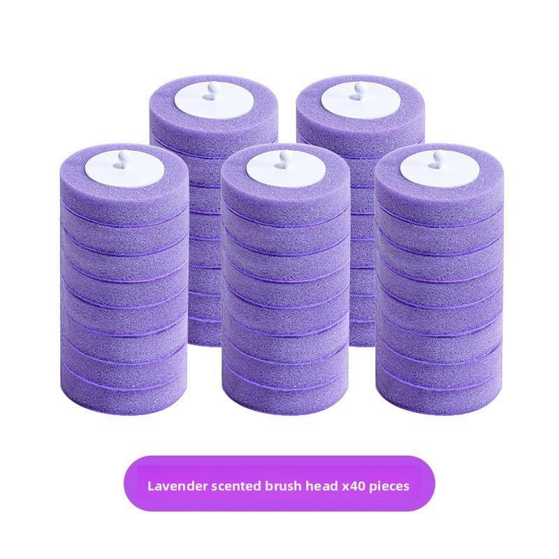 Sponge Disposable Household Toilet Brush Replacement Heads With Fragrance Set