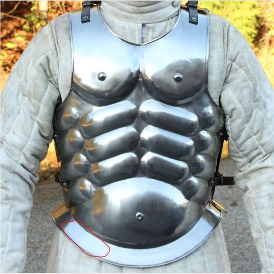 Greek Spartan Arena Cuirass Armor - Medieval Replica Defined Muscle Front  Back Roman Gladiator Adjustable Plate Armor | Steel