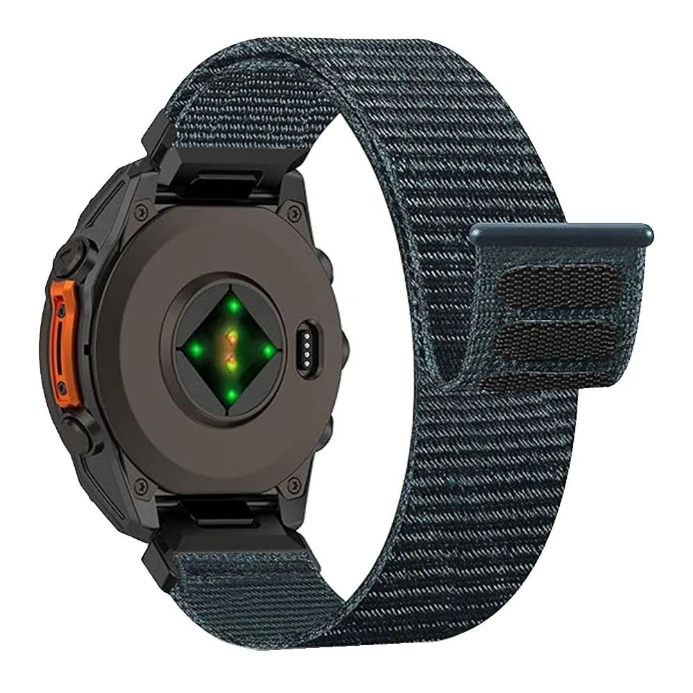 Nylon 26mm 22mm Rem För Garmin Fenix8 pro 47mm 51mm 7X 7 6X/Quatix 8 Klockarmband Forerunner 970 965/Descent Mk3i Armbandsbälte