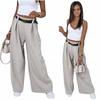 Fashionable Wide-Leg Pants with a Belt Michell! No.1
