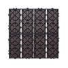 Interlocking Deck Tiles Plastic Wood 10 Pack 12"x12" Waterproof for Porch