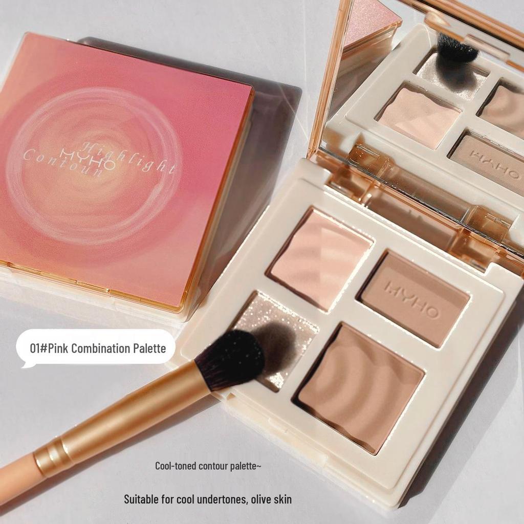 Nana's Four-Color Contouring & Highlighting Palette: Multi-functional Matte Face Brightener & Shadow Combo.