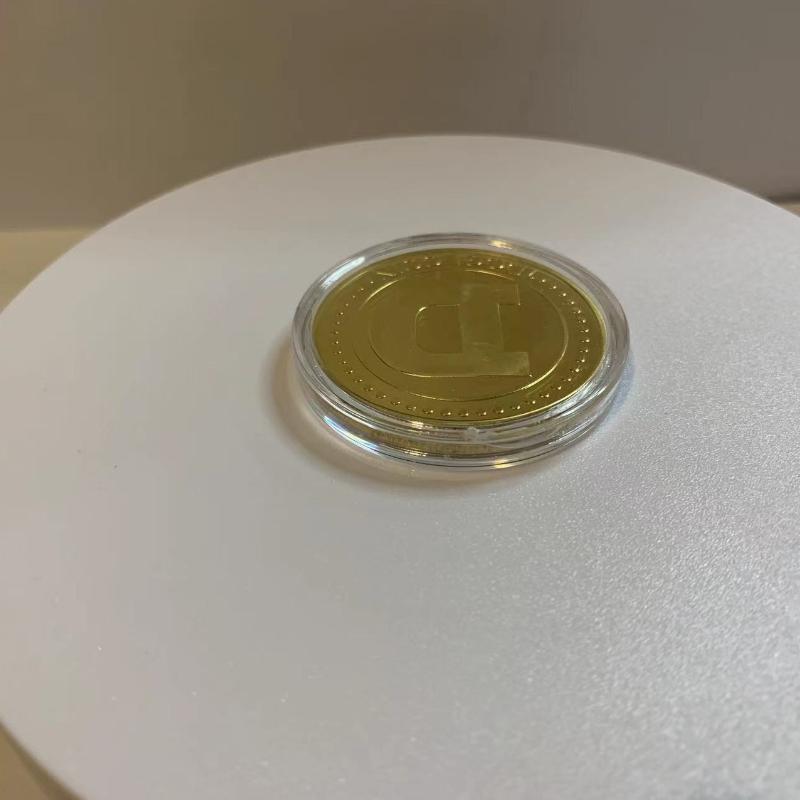 1 st Färgglad Dogecoin Bitcoin Bitcoin Utländsk Mynt Lekmynt Virtuell Utländsk Valuta Leksaksmynt Dogecoin Guldmynt