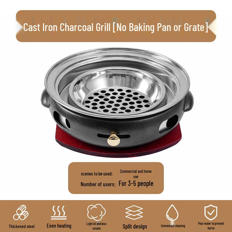 Premium Cast Iron Charcoal Grill