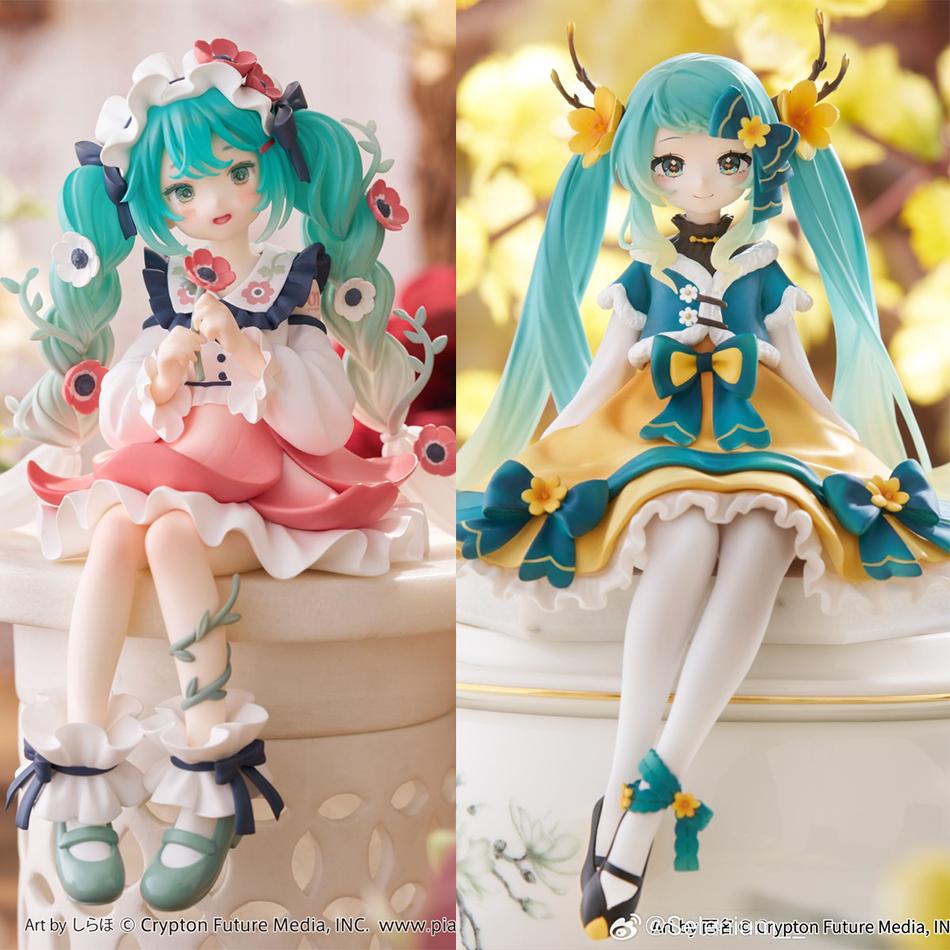 Discover Intime Original Model Furyu Noodle Stopper Hatsune Miku 14Cm Flower Fairy Cold Season Jasmine/Anemone Figure Anime Figurine Collection Gifts