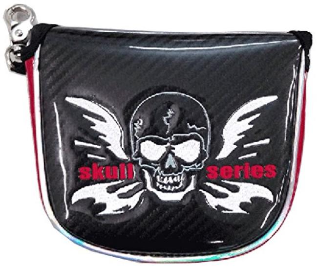 

Golf Putter Cover Skull Design Mallet Magnetic Type (BlackRed)