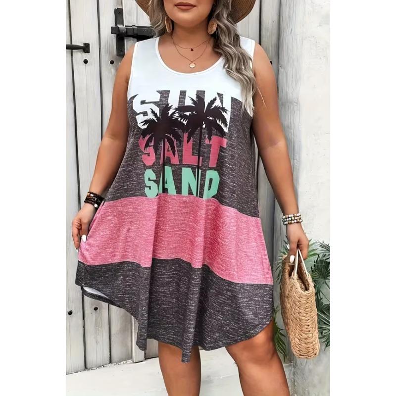 Платье без рукавов 8XL