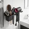 Wall Mounted Hair Dryer Holder Space Saving Curling Iron Shelf Straightener Storage Rack  Hairbrush