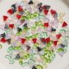 30Pcs Tulips Flower Lampwork Beads Multicolor Glass Flora Beads Multicolor Loose Beads For Diy Bracelets Jewelry Making