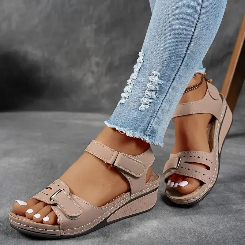 Fashion Women Wedge Sandals 2025 New Fashion Non Slip Beach Shoes Woman Summer Lightweight  Plus Size Platform Sandals Sandalias Mujer