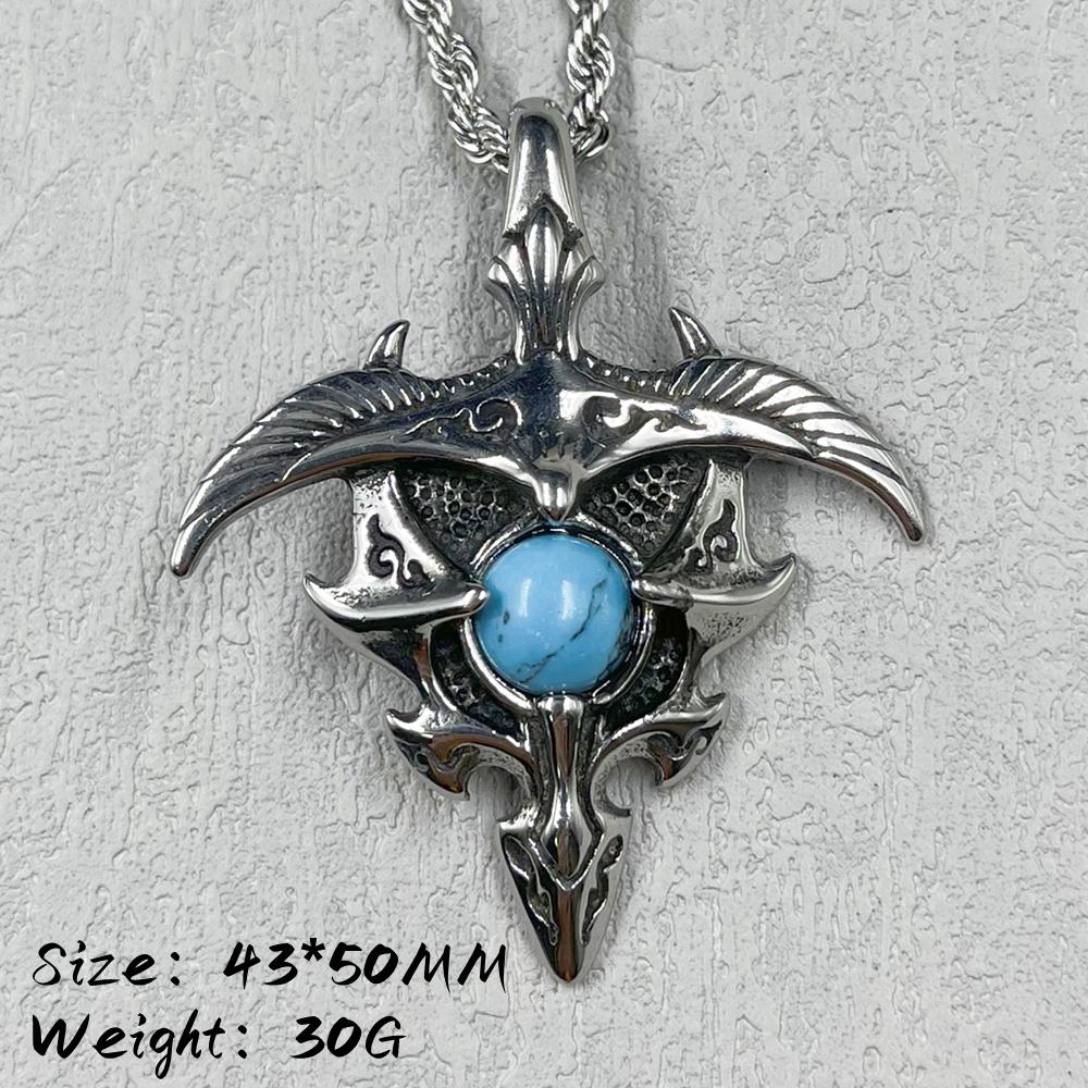 Горячая распродажа Нержавеющая сталь Орел Японское Перо Кулон Модный Винтажный Мужской Кулон Цепочка Ожерелье 20in(50cm)