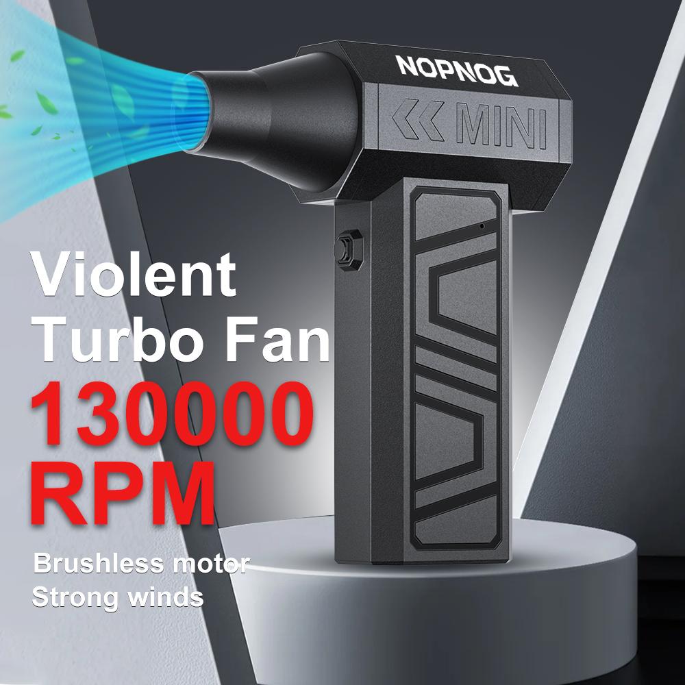 5 Outlet Nozzles Cleaning Blower Tool Turbo Jet Fan Car Fan 130000RPM Electric Air Duster 4 Gears Portable Blowing Snow Type-C Charging