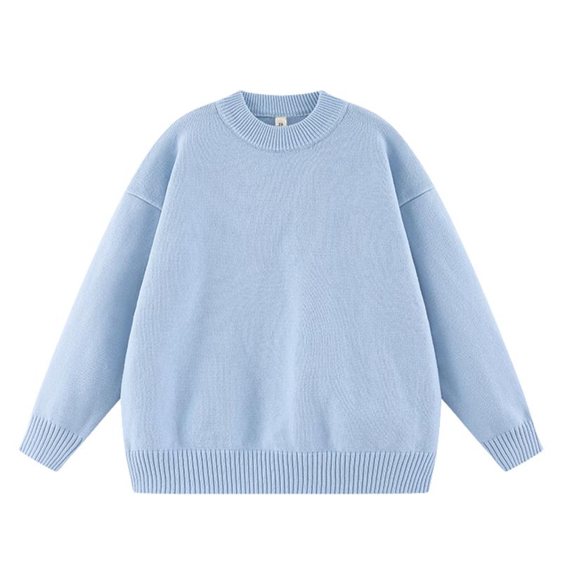 

Европейский и американский осенне-зимний женский однотонный модный тренд, теплый многоцветный свитер для отдыха на открытом воздухе XS небесно-голубой