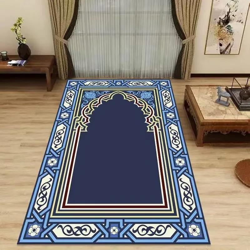 

Authentic Ethnic Muslim Prayer Rug Living Room Decor Anti-slip Carpets Bedroom Soft Rug Entrance Doormat Cultural Muslim Carpet 40x60cm