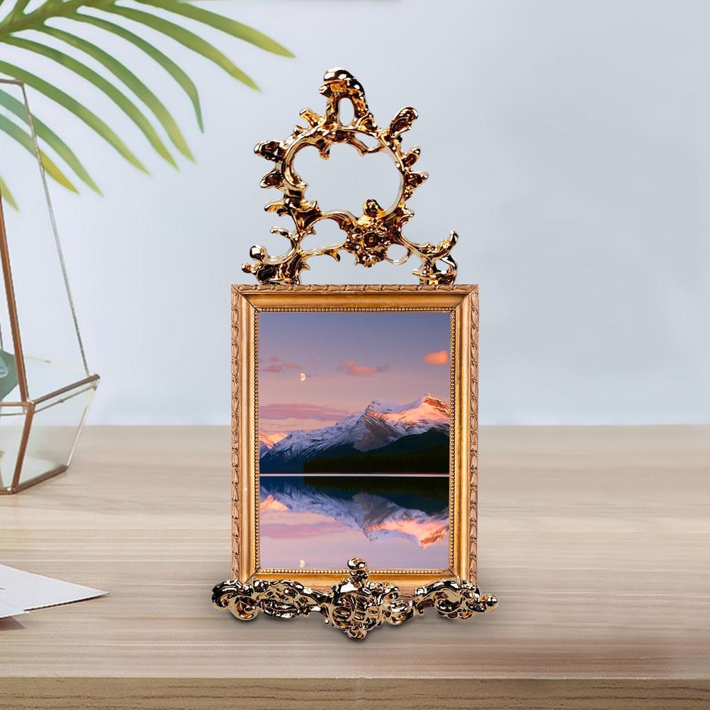 Frame Holder Bracket Storage Rack Picture Stand Alloy Easel Holder for Cabinet Living Room Weddings Tabletop Decorative Plate