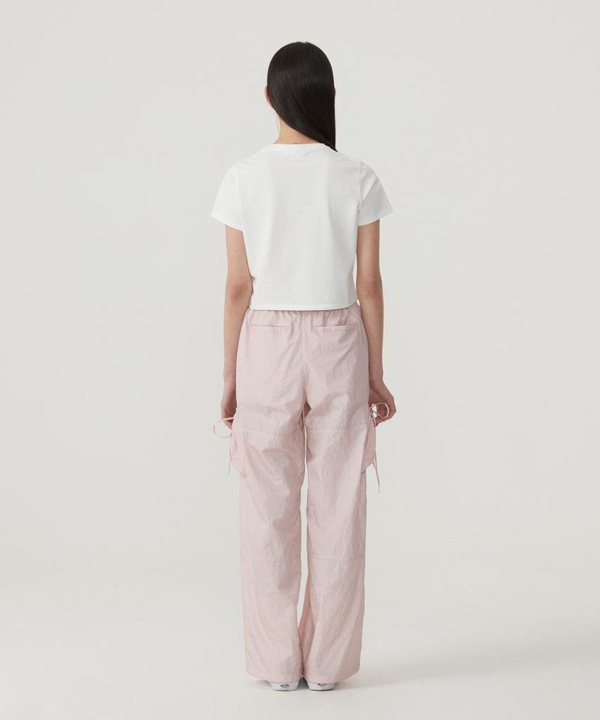 COVERNAT WOMAN String Fluid Cargo Pants Light Pink