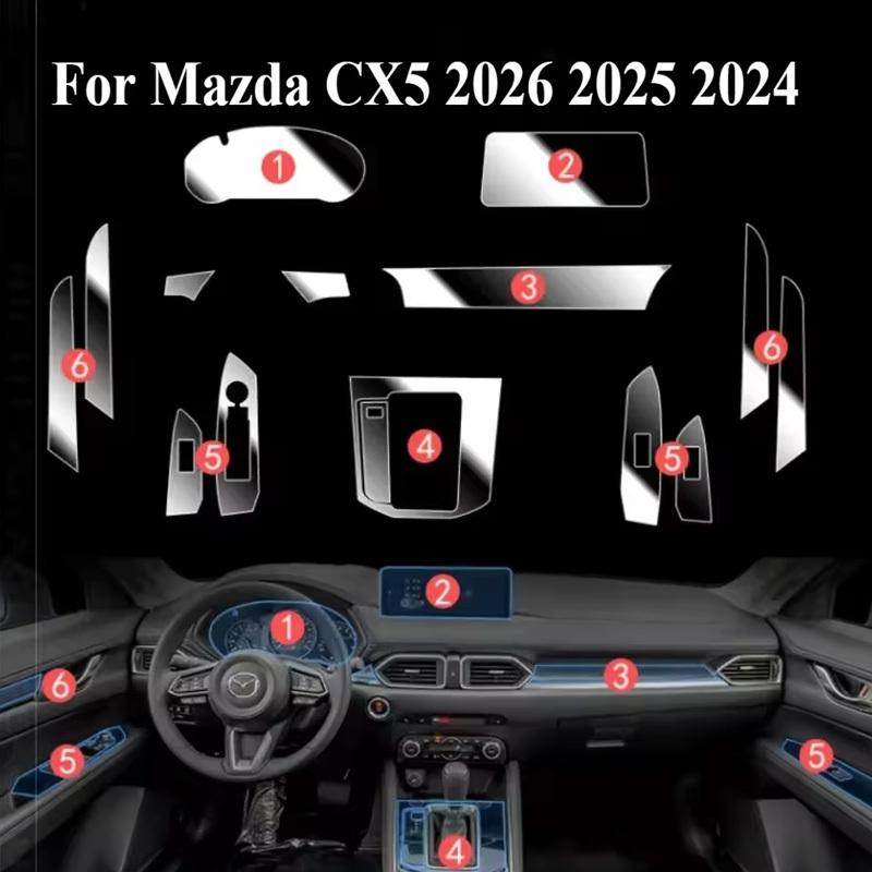 Auto Central Control Screen TPU Navigation Anti Scratch Interior Protection Film GPS Navigation For MAZDA CX-5 2024 2025 2026
