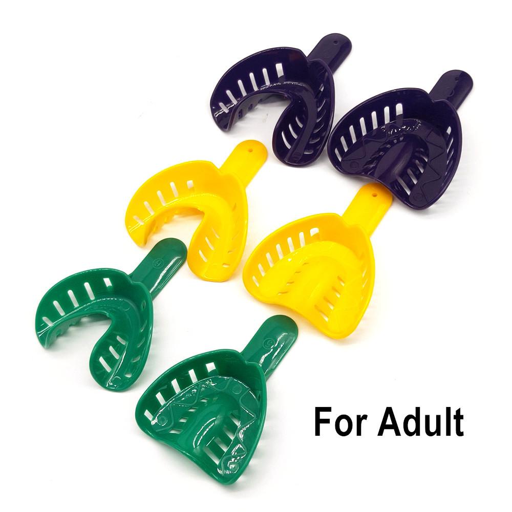 

12 шт./компл., стоматологические слепочные лотки, пластиковые стоматологические центральные материалы, держатель для зубов, инструменты для ухода за полостью рта для взрослых и детей 12 pcs Adult-Mixed