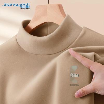 Jeanswest Men's Thermal Double-Fleece Mock Neck Long Sleeve Base Layer