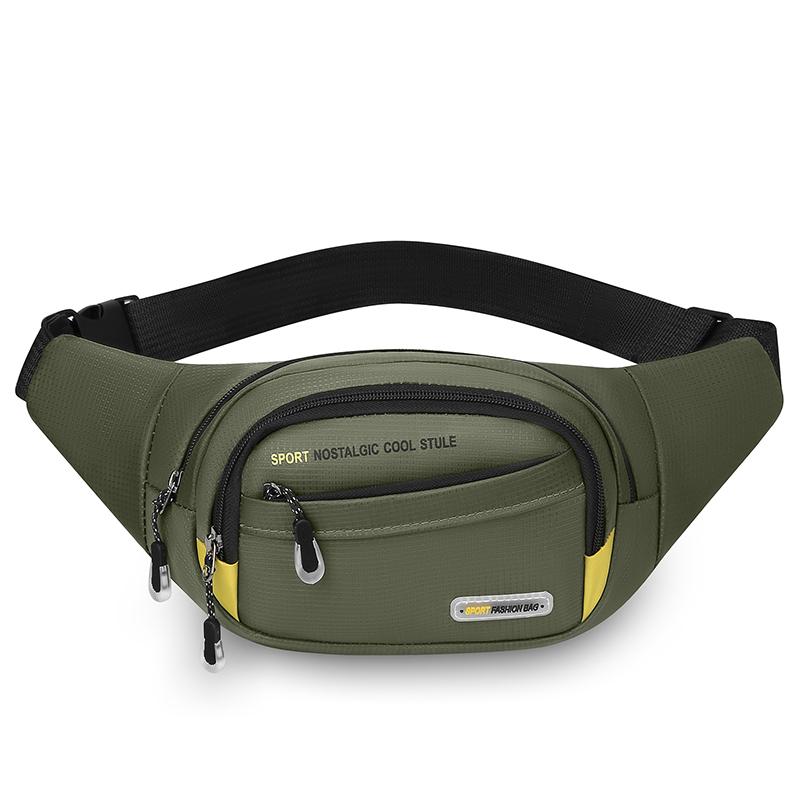 Men's Large Capacity Fitness Waist Pack Portable Anti Theft Ultra Thin Small Chest Bag Sports Outdoor Leisure Running Waist Bag
