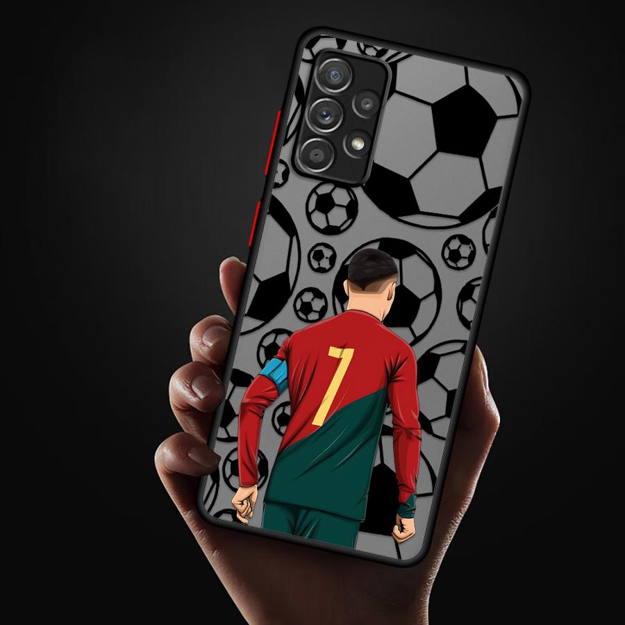 Case for Samsung Galaxy A34 A36 A54 A35 A14 A23 A53 A16 A15 A52S A72 A17 A52 A73 A33 A56 A55 Phone Cover Soccer Football Number