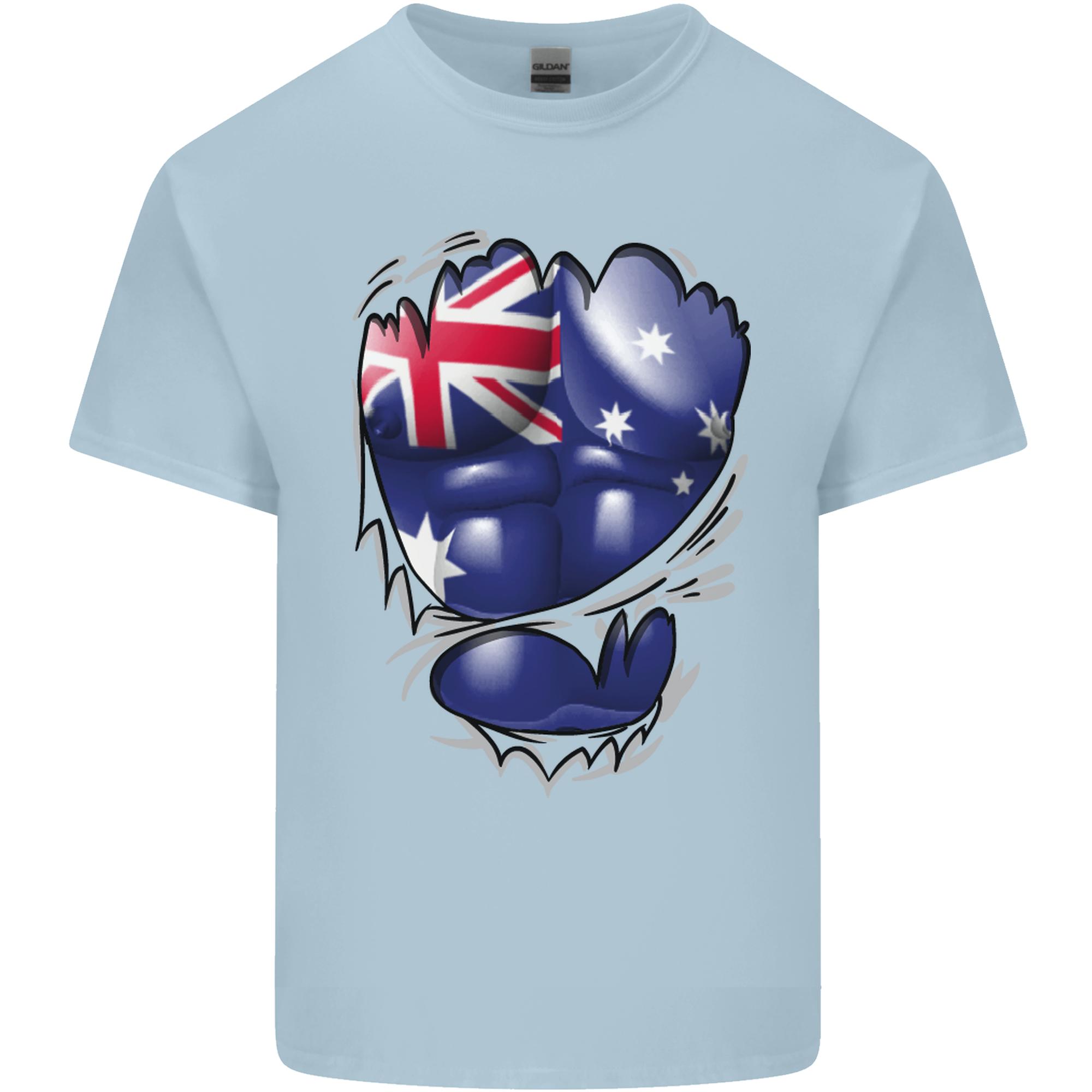 Gym Australian Flag Muscles Australia Unisexs Light Cotton TShirt S