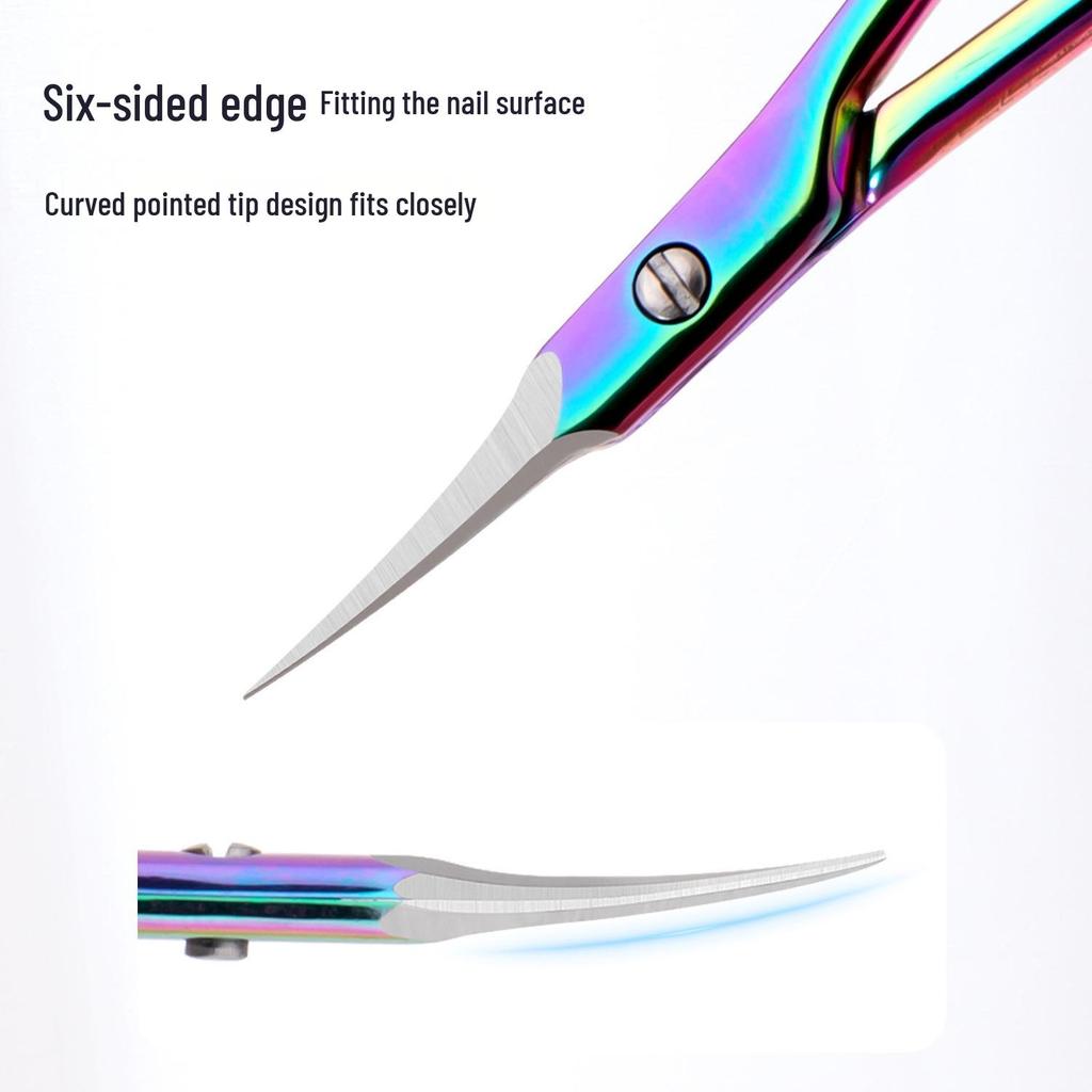 Stainless Steel Russian Cuticle Scissors - Portable, Precise Dead Skin Remover