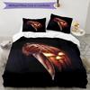 3pcs Halloween horror Bedding Set Duvet Cover Closure Includes 1 Duvet Cover & 2 Pillowcases, Soft and Comfortable for All Seasons.