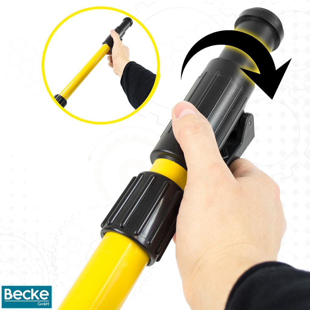 Pole, laser extension tripod, telescopic spirit level, bevel adapter 455 cm