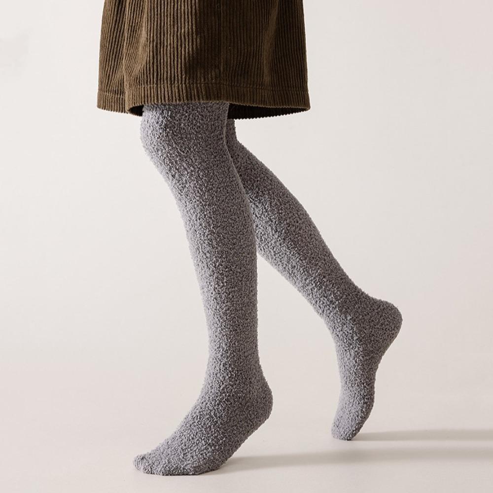 Ins Long Tube Stockings Thicken Anti-slip Floor Socks Harajuku Coral Fleece Socks  College