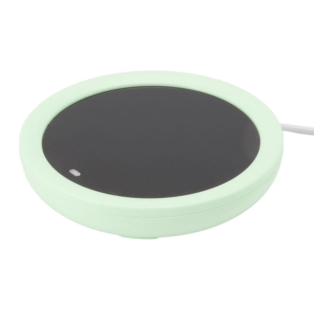 USB Coffee Mug Warmer Electric Gravity Switch 55 Celsius Degree Milk Heating Plate for Office Green