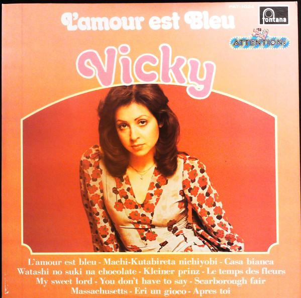 

LP Record VICKY Lamour Est Bleu PAT1024 FONTANA 1974 Japan Pop Used