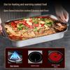 201 Stainless Steel Grilled Fish, Steaming, Baking, and Barbecue Pan for Portable Stoves and Induction Cookers