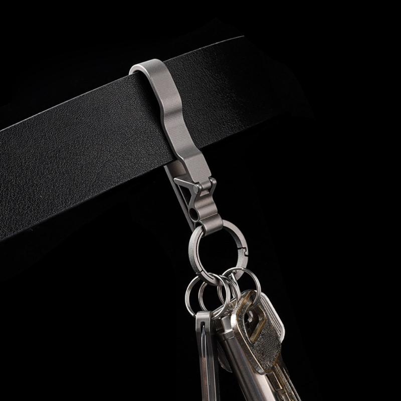 Gürtelschlaufe Schlüsselanhänger Clip, Titan Schlüsselhalter für Dienstgürtel Lanyards Geschenk für Männer