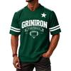 Men's Casual V-Neck Short Sleeve T-Shirt with Baseball Print Sports Top for Gym and Everyday Wear