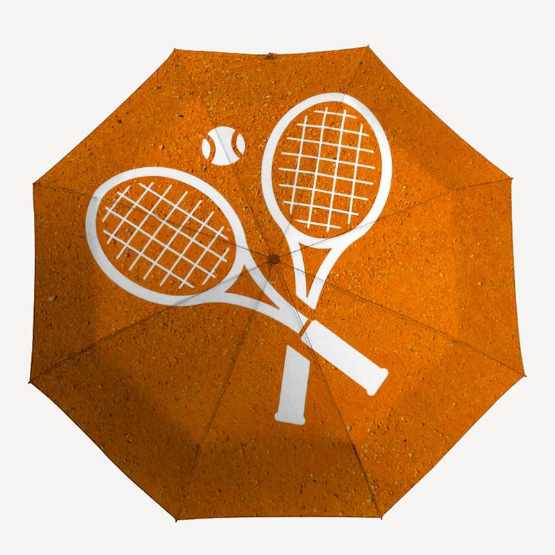 

1PC Tennis Racket Pattern Small Travel Compact Windproof Umbrella, Automatic Folding Umbrella, Automatic Open/Close ,Gift-88