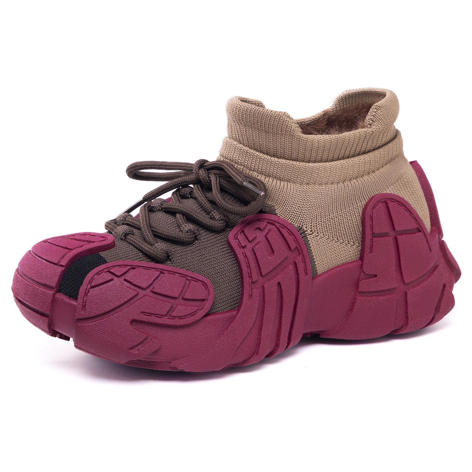 

Cotton shoes winter women s new warm women s shoes velvet shoes platform winter shoes octopus flying woven shoes outdoor sports shoes 41