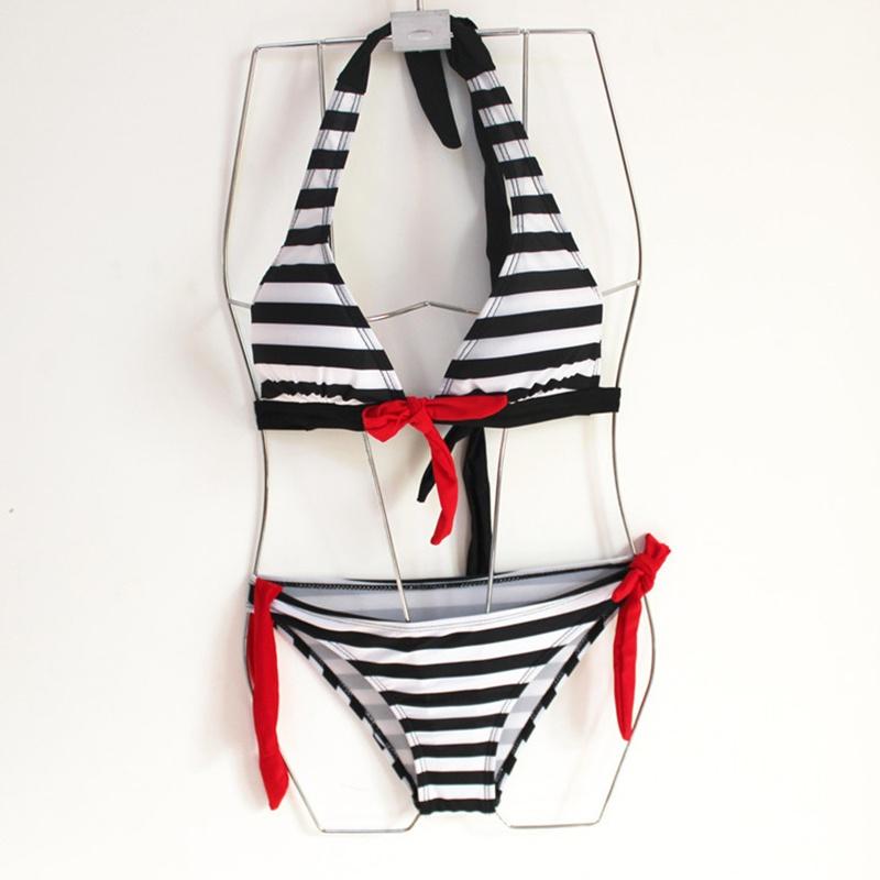 Stylish Striped Women Swimsuit Sexy Bikini Set Perfect For Summer Adventures