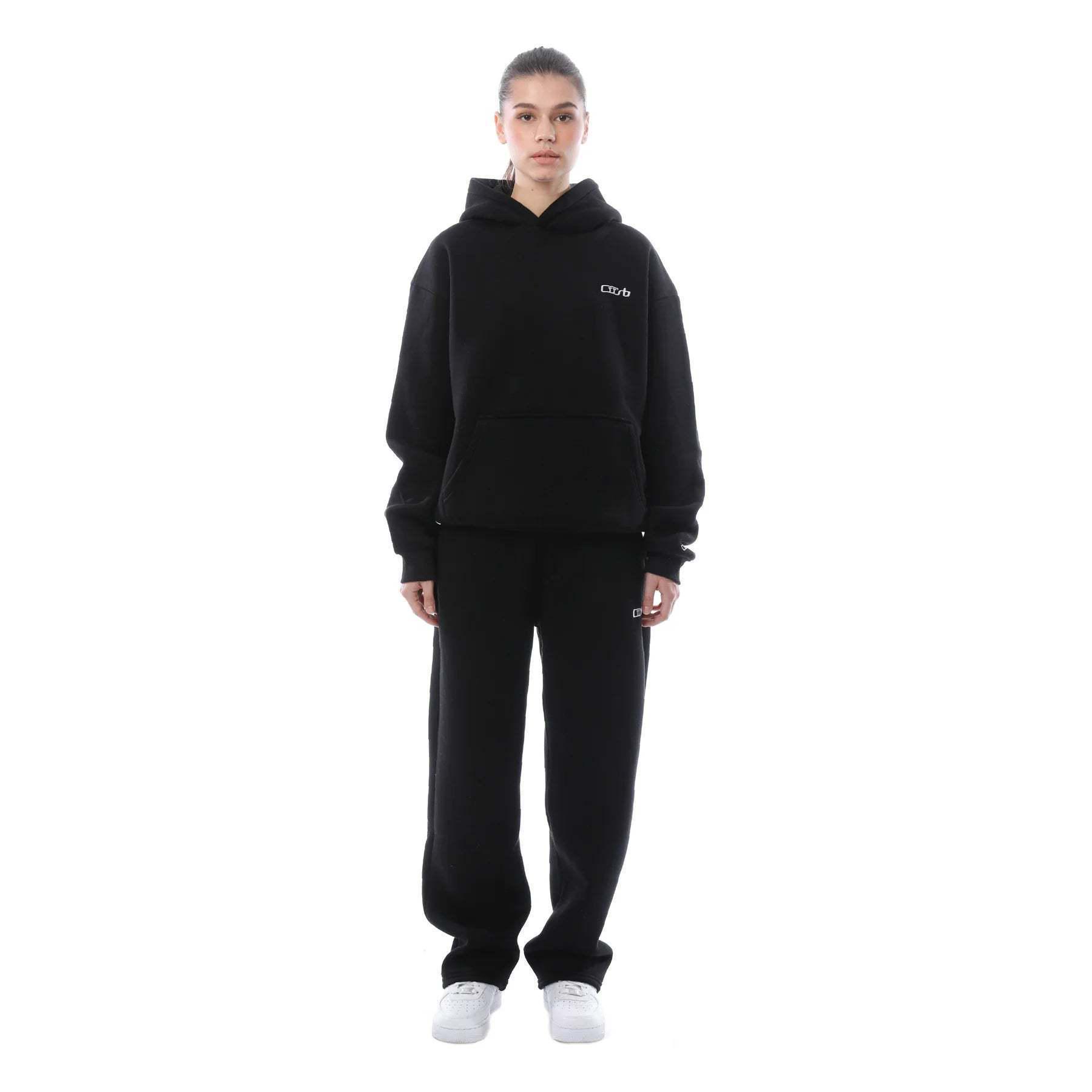 Unisex Trendiges Streetwear Jogger Sweatshirt & Hoodie Set Small