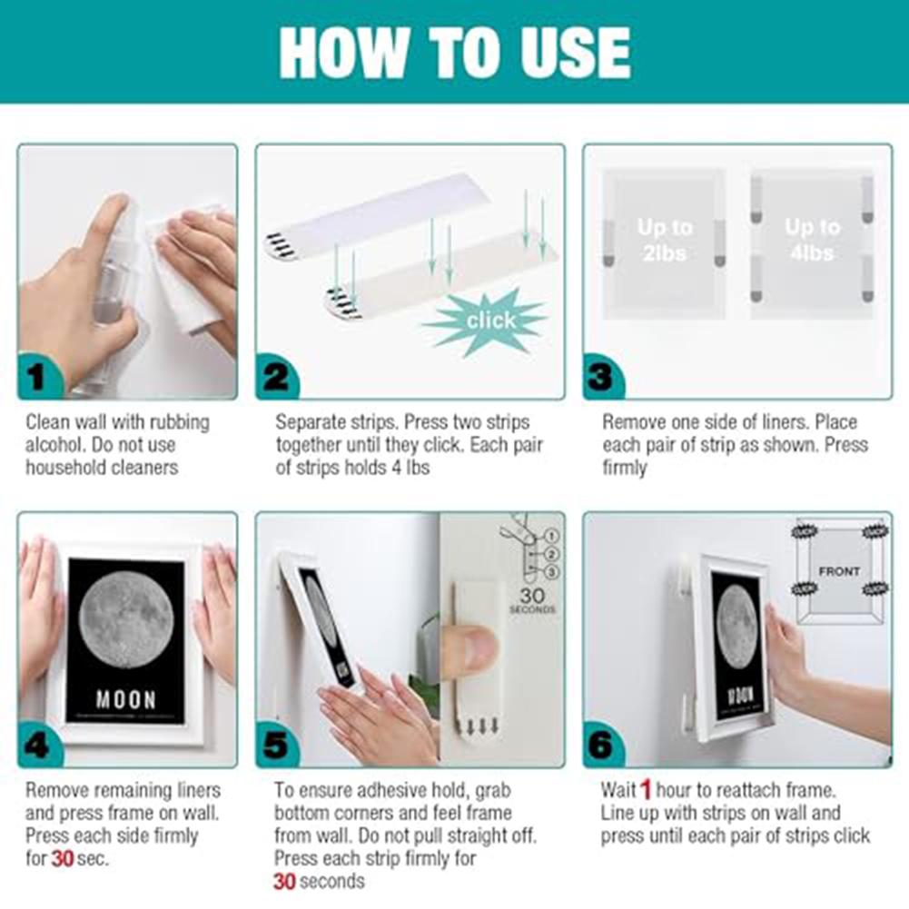 For Decorations For Mirrors Picture Frame Tape For Bathrooms For Kitchens Versatile Hanging Clean Removal Easy To Use