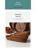 Solid Walnut Wooden Fruit & Salad Bowl - Round Plate for Dining & Household Use