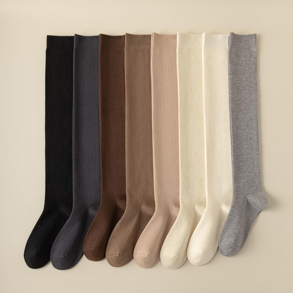 Cashmere Knee Socks Double-Needle Merad Color Warm And Cold-Resistant Women'S Knee Socks Zhuji Socks